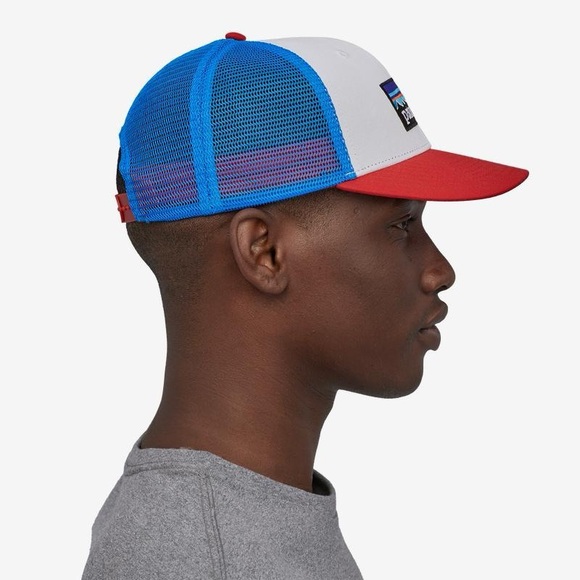 Patagonia Other - Patagonia P-6 Logo Trucker Hat (Red Blue)